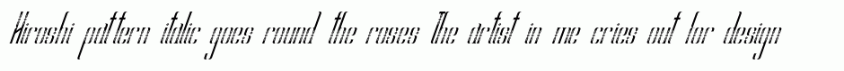 Hiroshi pattern italic