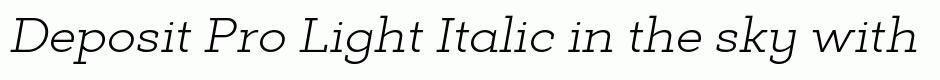 Deposit Pro Light Italic