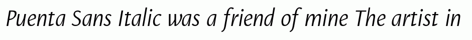 Puenta Sans Italic