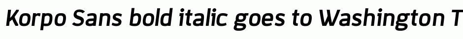 Korpo Sans bold italic
