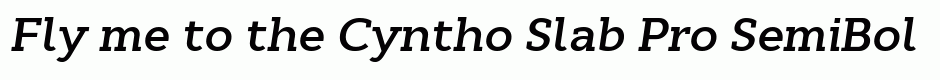 Cyntho Slab Pro SemiBold Italic