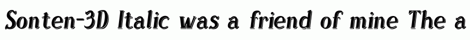 Sonten-3D Italic