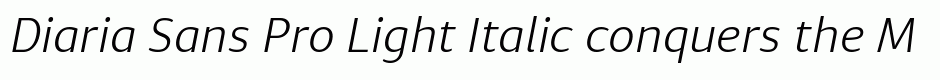 Diaria Sans Pro Light Italic