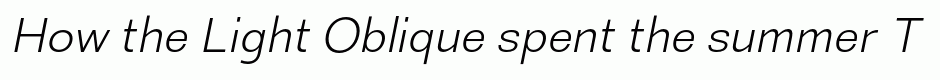 Light Oblique