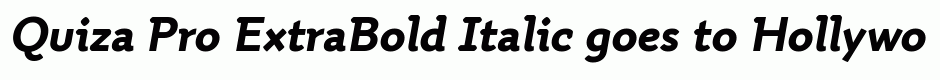 Quiza Pro ExtraBold Italic