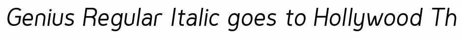Genius Regular Italic