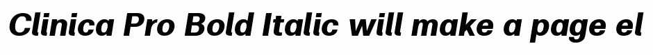 Clinica Pro Bold Italic