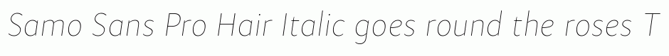 Samo Sans Pro Hair Italic