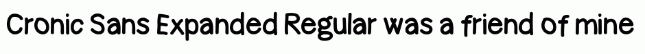 Cronic Sans Expanded Regular