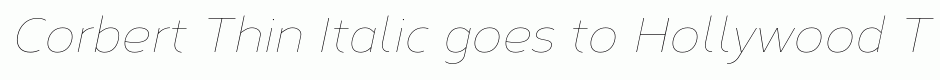 Corbert Thin Italic