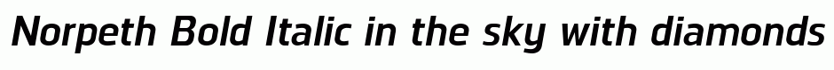 Norpeth Bold Italic