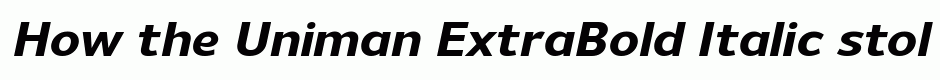Uniman ExtraBold Italic