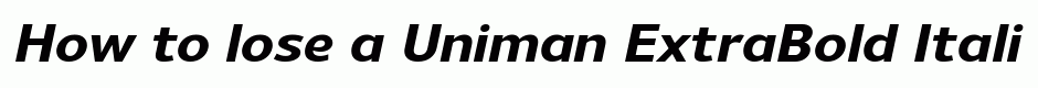 Uniman ExtraBold Italic