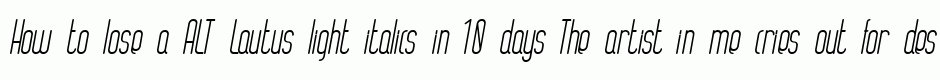 ALT Lautus light italics