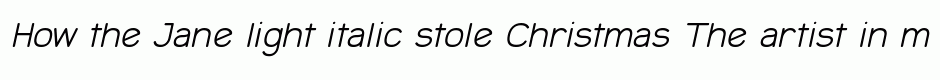 Jane light italic
