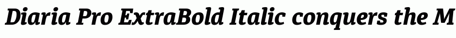 Diaria Pro ExtraBold Italic