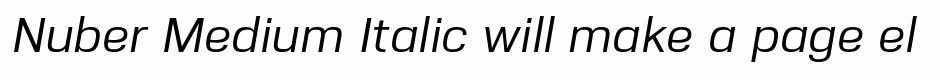 Nuber Medium Italic