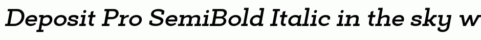 Deposit Pro SemiBold Italic