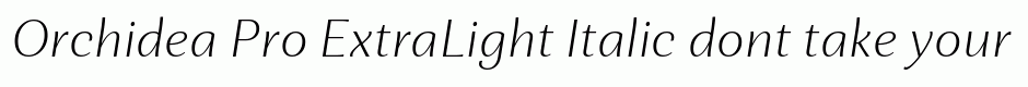 Orchidea Pro ExtraLight Italic