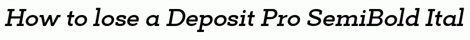Deposit Pro SemiBold Italic