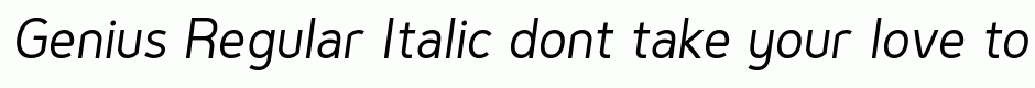 Genius Regular Italic