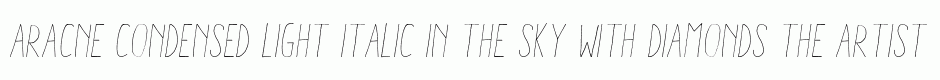 Aracne Condensed Light Italic