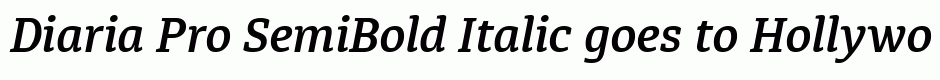 Diaria Pro SemiBold Italic