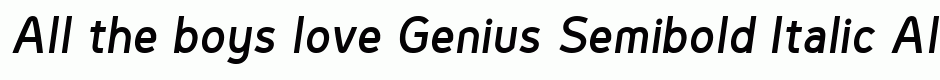 Genius Semibold Italic