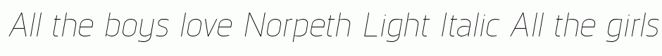 Norpeth Light Italic