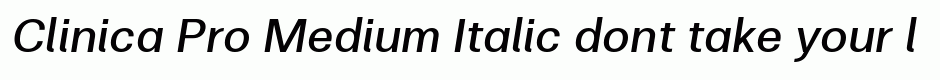 Clinica Pro Medium Italic