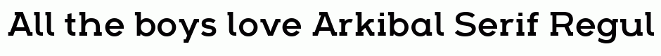 Arkibal Serif Regular