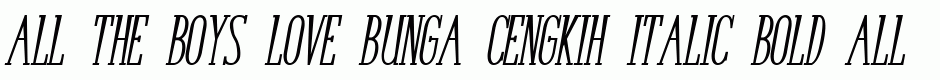 Bunga Cengkih Italic Bold