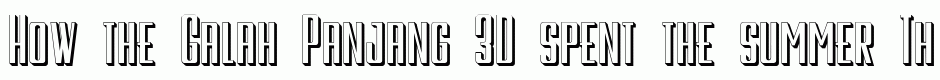 Galah Panjang 3D