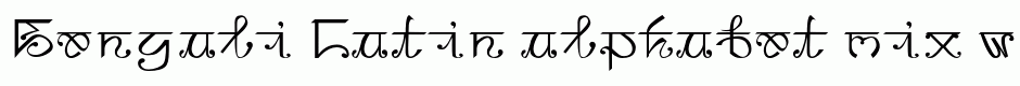 Bengali-Latin alphabet mix