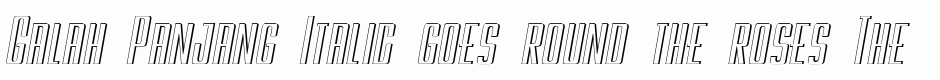 Galah Panjang Italic