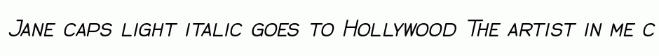 Jane caps light italic