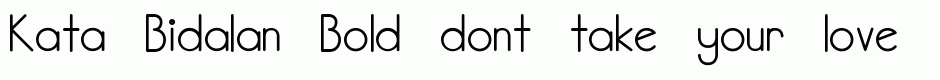 Kata Bidalan Bold
