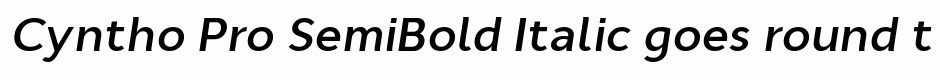 Cyntho Pro SemiBold Italic