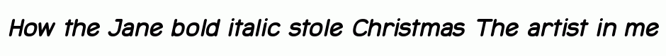 Jane bold italic