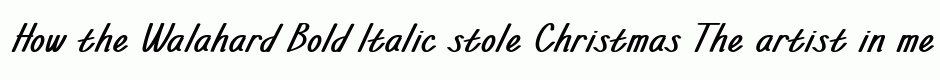 Walahard Bold Italic