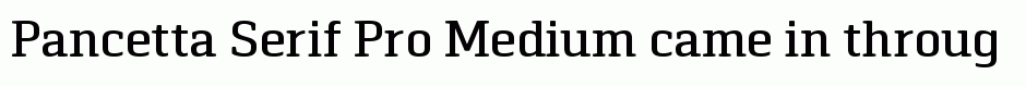 Pancetta Serif Pro Medium