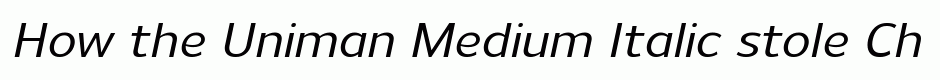 Uniman Medium Italic