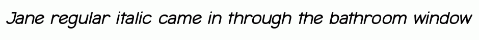Jane regular italic