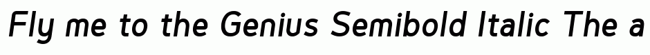 Genius Semibold Italic