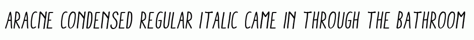 Aracne Condensed Regular Italic