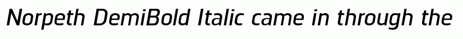 Norpeth DemiBold Italic