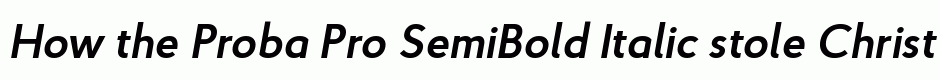 Proba Pro SemiBold Italic