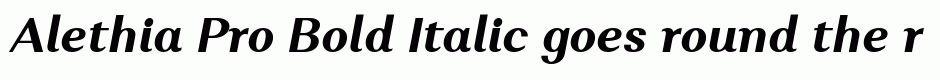 Alethia Pro Bold Italic