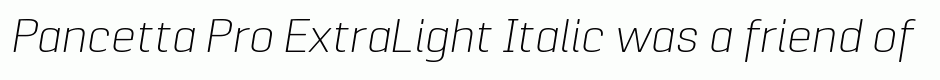 Pancetta Pro ExtraLight Italic