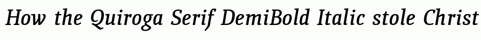 Quiroga Serif DemiBold Italic